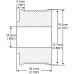Pulley for Cummins 3895448 9.100mm Center of Groove to Rear 210-12002 Pulley for Cummins 3895448 9.100mm Center of Groove to Rear 210-12002