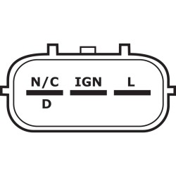 Komatsu IR/IF 24 Volt 35 Amp Alternator for 4D95LA 2001-Present 600861-3610