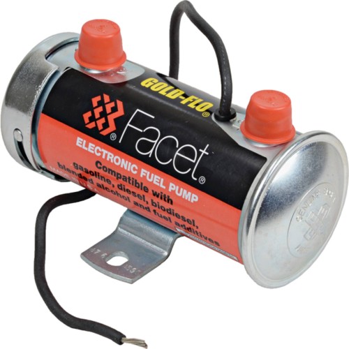 Cylindrical Solid State Fuel Pump 12V, 6.5-8PSI, 24Min Dry Lift, 32 GPH