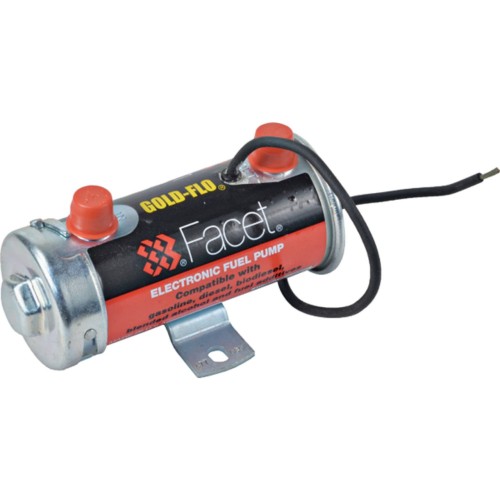 Cylindrical Solid State Fuel Pump 12V, 2.75-4PSI, 24 Min Dry Lift, 34 GPH