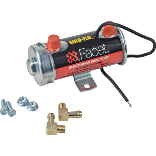 Cylindrical Solid State Fuel Pump Kit 12V, 6.5-8PSI 24 Min Dry Lift, 32 GPH