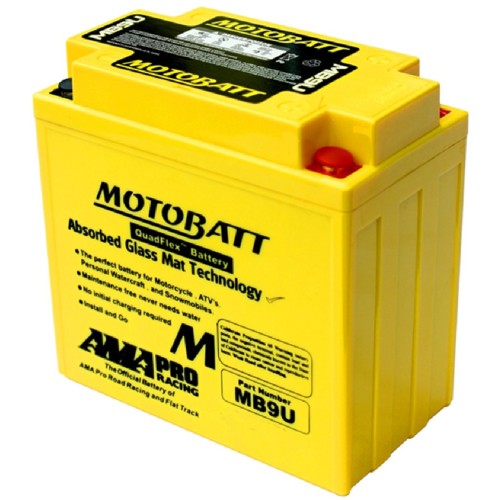 Motobatt MB9U 11Ah Battery for Yamaha DT125 Enduro 125 1974-1981
