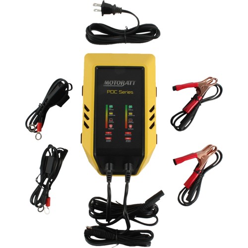 Motobatt PDC Series Battery Charger Dual 2 Bank 12V 2.0 Amp