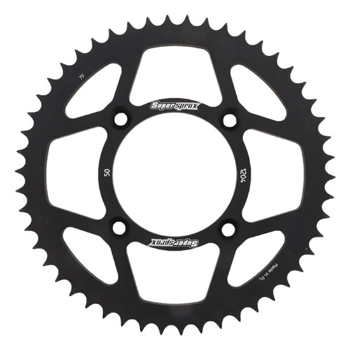 Supersprox Black Aluminum Sprocket, 50T, Chain Size 428, RAL-1204-50-BLK