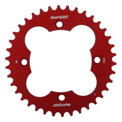 Supersprox Red Aluminum Sprocket, 38T, Chain Size 520, RAL-1350-38-RED