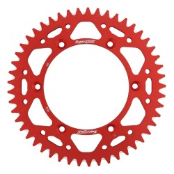 Supersprox Red Aluminum Sprocket, 49T, Chain Size 520, RAL-1512-49-RED