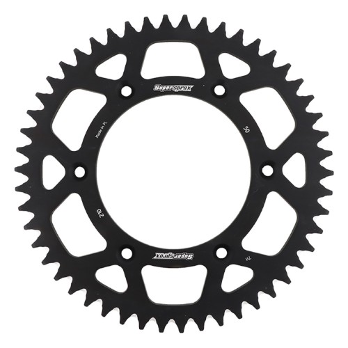 Supersprox Black Aluminum Sprocket, 50T, Chain Size 520, RAL-210-50-BLK
