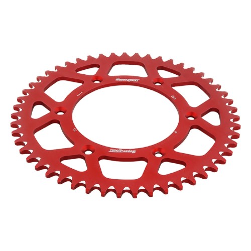 Supersprox Red Aluminum Sprocket, 51T, Chain Size 520, RAL-210-51-RED