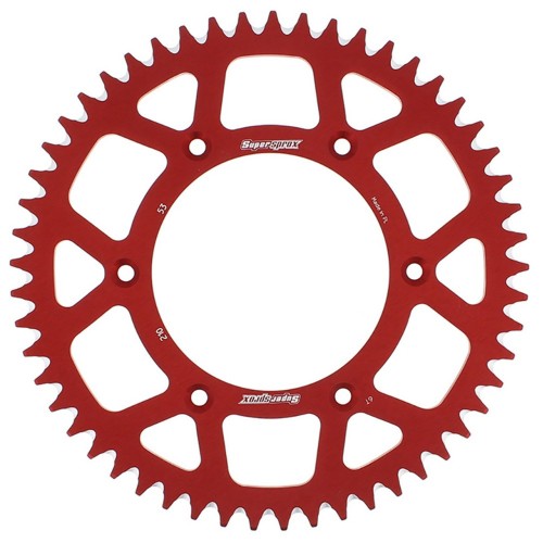 Supersprox Aluminum Sprocket Red 53T-RAL-210-53-RED for Honda CRF230F 2003-2019