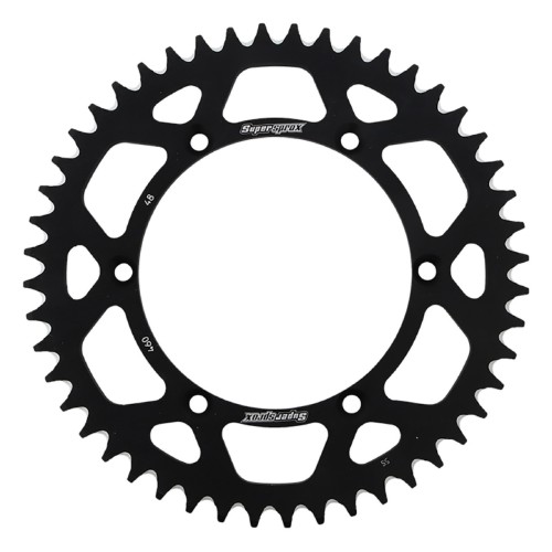 Supersprox Black Aluminum Sprocket, 48T, Chain Size 520, RAL-460-48-BLK