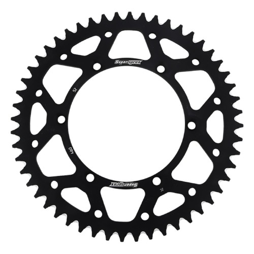 Supersprox Black Aluminum Sprocket, 52T, Chain Size 520, RAL-460-52-BLK