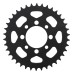 Supersprox Black Aluminum Sprocket, 38T, Chain Size 420, RAL-801-38-BLK Supersprox Black Aluminum Sprocket, 38T, Chain Size 420, RAL-801-38-BLK