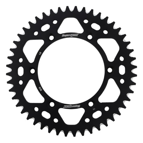 Supersprox Black Aluminum Sprocket, 48T, Chain Size 520, RAL-808-48-BLK