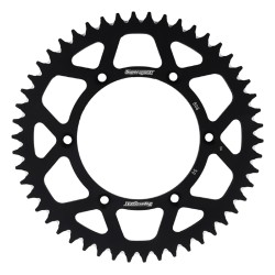 Supersprox Black Aluminum Sprocket, 50T, Chain Size 520, RAL-808-50-BLK