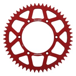 Supersprox Red Aluminum Sprocket, 53T, Chain Size 520, RAL-808-53-RED