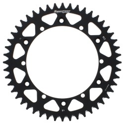 Supersprox Black Aluminum Sprocket, 48T, Chain Size 520, RAL-853-48-BLK