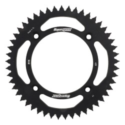 Supersprox Black Aluminum Sprocket, 49T, Chain Size 428, RAL-898-49-BLK