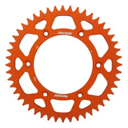 Supersprox Orange Aluminum Sprocket, 48T, Chain Size 520, RAL-990-48-ORG
