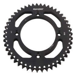 Supersprox Black Aluminum Sprocket, 47T, Chain Size 428, RAL-998-47-BLK