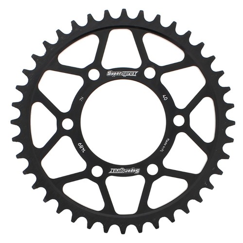 Supersprox Steel Sprocket Black 40T-RFE-1489-40-BLK for Kawasaki ZX10RR 2018