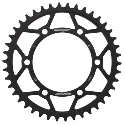 Supersprox Steel Sprocket Black 42T-RFE-486-42-BLK for Yamaha FJ09 2015-016