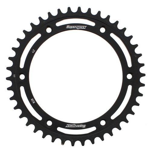 Supersprox Steel Sprocket Black 42T-RFE-828-42-BLK for Suzuki DR650SE 1990-1995