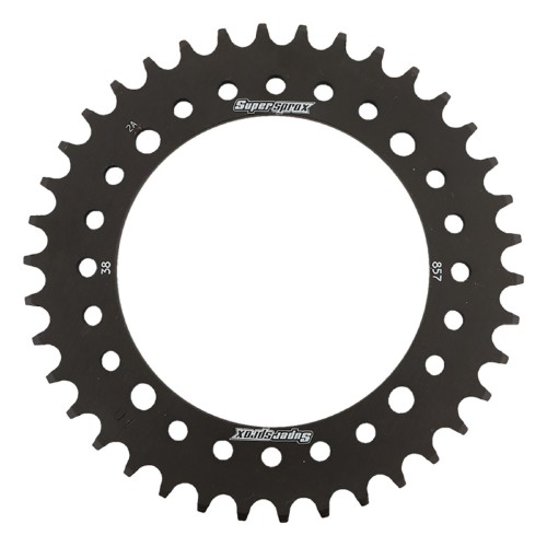 RFE-857-38-BLK Supersprox Rear Steel Sprocket Black 38T for Yamaha 125 DT 2017-2018