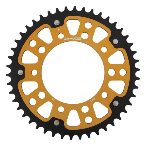 Supersprox - Steel & Aluminum Gold Stealth sprocket, 46T, Chain Size 520, RST-1303-46-GLD