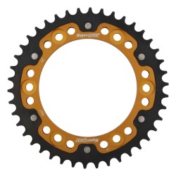 Supersprox - Steel & Aluminum Gold Stealth sprocket, 42T, Chain Size 525, RST-1307-42-GLD