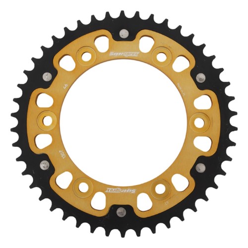 Supersprox - Steel & Aluminum Gold Stealth sprocket, 46T, Chain Size 525, RST-1307-46-GLD