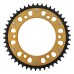 Supersprox - Steel & Aluminum Gold Stealth sprocket, 46T, Chain Size 525, RST-1307-46-GLD Supersprox - Steel & Aluminum Gold Stealth sprocket, 46T, Chain Size 525, RST-1307-46-GLD