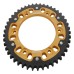 Supersprox - Steel & Aluminum Gold Stealth sprocket, 46T, Chain Size 525, RST-1307-46-GLD Supersprox - Steel & Aluminum Gold Stealth sprocket, 46T, Chain Size 525, RST-1307-46-GLD