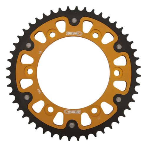 Supersprox - Steel & Aluminum Gold Stealth sprocket, 48T, Chain Size 525, RST-1307-48-GLD