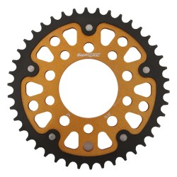 Supersprox - Steel & Aluminum Gold Stealth sprocket, 42T, Chain Size 530, RST-1334-42-GLD