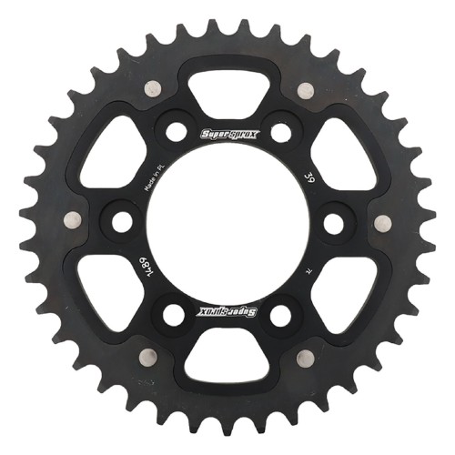 Supersprox - Steel & Aluminum Black Stealth sprocket, 39T, Chain Size 525, RST-1489-39-BLK