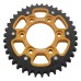Supersprox - Steel & Aluminum Gold Stealth sprocket, 39T, Chain Size 525, RST-1489-39-GLD Supersprox - Steel & Aluminum Gold Stealth sprocket, 39T, Chain Size 525, RST-1489-39-GLD