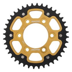 Supersprox - Steel & Aluminum Gold Stealth sprocket, 40T, Chain Size 525, RST-1489-40-GLD