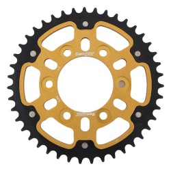 Supersprox - Steel & Aluminum Gold Stealth sprocket, 43T, Chain Size 525, RST-1489-43-GLD