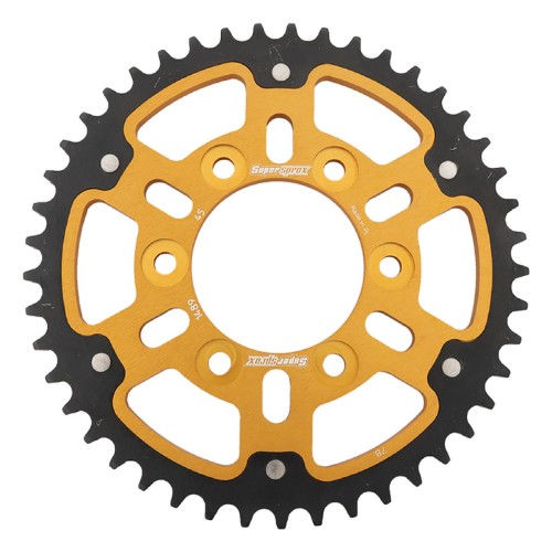Supersprox - Steel & Aluminum Gold Stealth sprocket, 45T, Chain Size 525, RST-1489-45-GLD