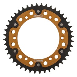 Supersprox - Steel & Aluminum Gold Stealth sprocket, 44T, Chain Size 520, RST-1512-44-GLD