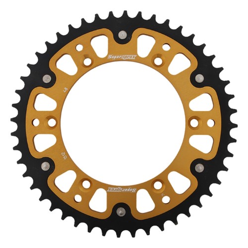 Supersprox - Steel & Aluminum Gold Stealth sprocket, 48T, Chain Size 520, RST-1512-48-GLD