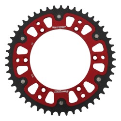 Supersprox - Steel & Aluminum Red Stealth sprocket, 48T, Chain Size 520, RST-1512-48-RED
