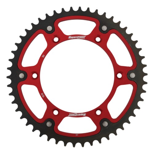 Supersprox - Steel & Aluminum Red Stealth sprocket, 50T, Chain Size 520, RST-1512-50-RED