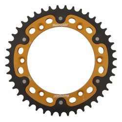 Supersprox - Steel & Aluminum Gold Stealth sprocket, 43T, Chain Size 525, RST-1791-43-GLD