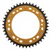 Supersprox - Steel & Aluminum Gold Stealth sprocket, 43T, Chain Size 525, RST-1791-43-GLD Supersprox - Steel & Aluminum Gold Stealth sprocket, 43T, Chain Size 525, RST-1791-43-GLD