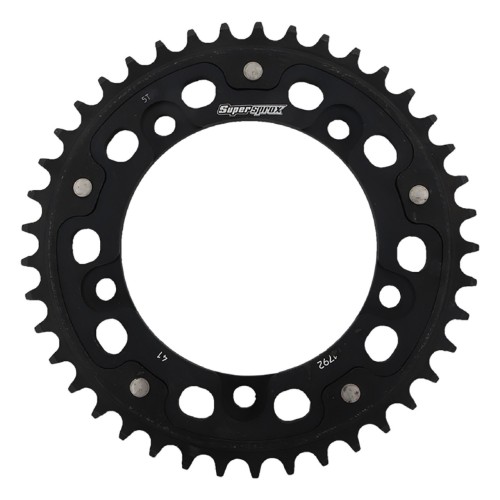 Supersprox - Steel & Aluminum Black Stealth sprocket, 41T, Chain Size 525, RST-1792-41-BLK