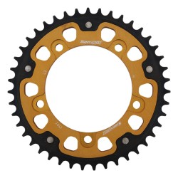 Supersprox - Steel & Aluminum Gold Stealth sprocket, 43T, Chain Size 525, RST-1792-43-GLD