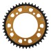 Supersprox - Steel & Aluminum Gold Stealth sprocket, 43T, Chain Size 525, RST-1792-43-GLD Supersprox - Steel & Aluminum Gold Stealth sprocket, 43T, Chain Size 525, RST-1792-43-GLD