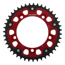 Supersprox - Steel & Aluminum Red Stealth sprocket, 43T, Chain Size 525, RST-1792-43-RED