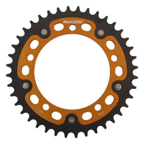 Supersprox - Steel & Aluminum Gold Stealth sprocket, 40T, Chain Size 520, RST-1793-40-GLD